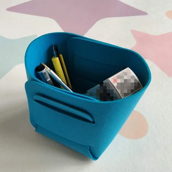 

Foldable Felt Storage Basket Japanese Desktop Debris Jewelry Snack Storage Basket Stationery Storage Box