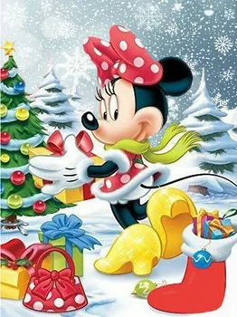 

DIY 5D Full Diamond Painting Christmas Minnie Mouse Square/Round Rhinestone Drill Hand Embroidery Home Decor Personalise Gift