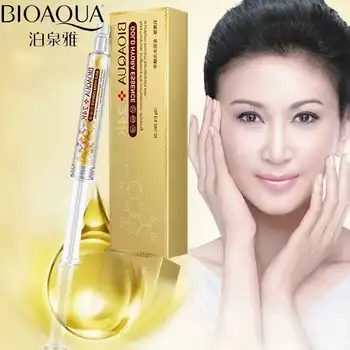 

10ml BIOAQUA Brand Skin Care 24K Gold Foil Hyaluronic Acid Liquid Essence Moisturizing Anti Aging Face Serum Whitening
