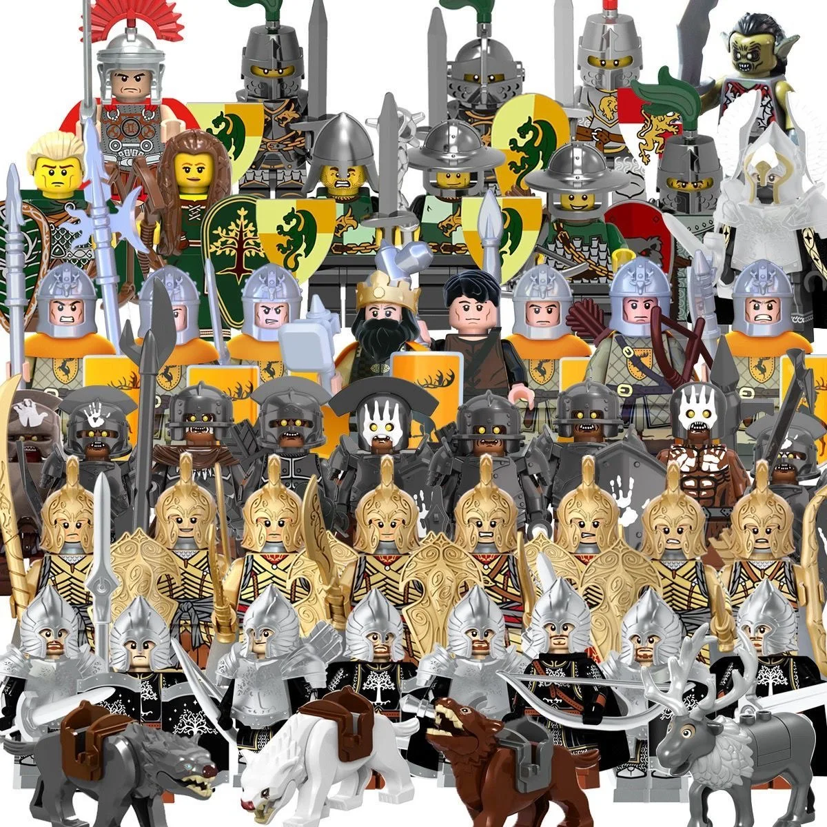 

WW2, World War 2 Soldiers, Rome, Medieval, Roman Toy Soldiers Sparta Warrior gladiator barbarian children's assembly toy