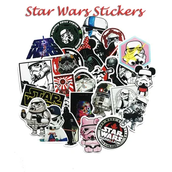 

25pcs/set Star Wars Laptop Stickers Waterproof Luggage Suitcase Wall Fridge Graffiti Pattern Personality Creative Decoration