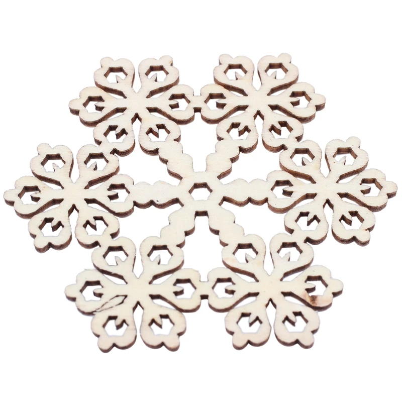 

Promotion--10 pcs round hexagonal snowflake ornament christmas tree decor W. string