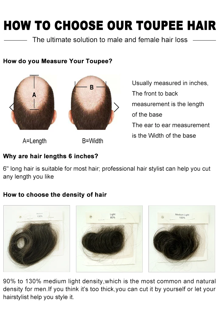 How to choose our toupee hair  !