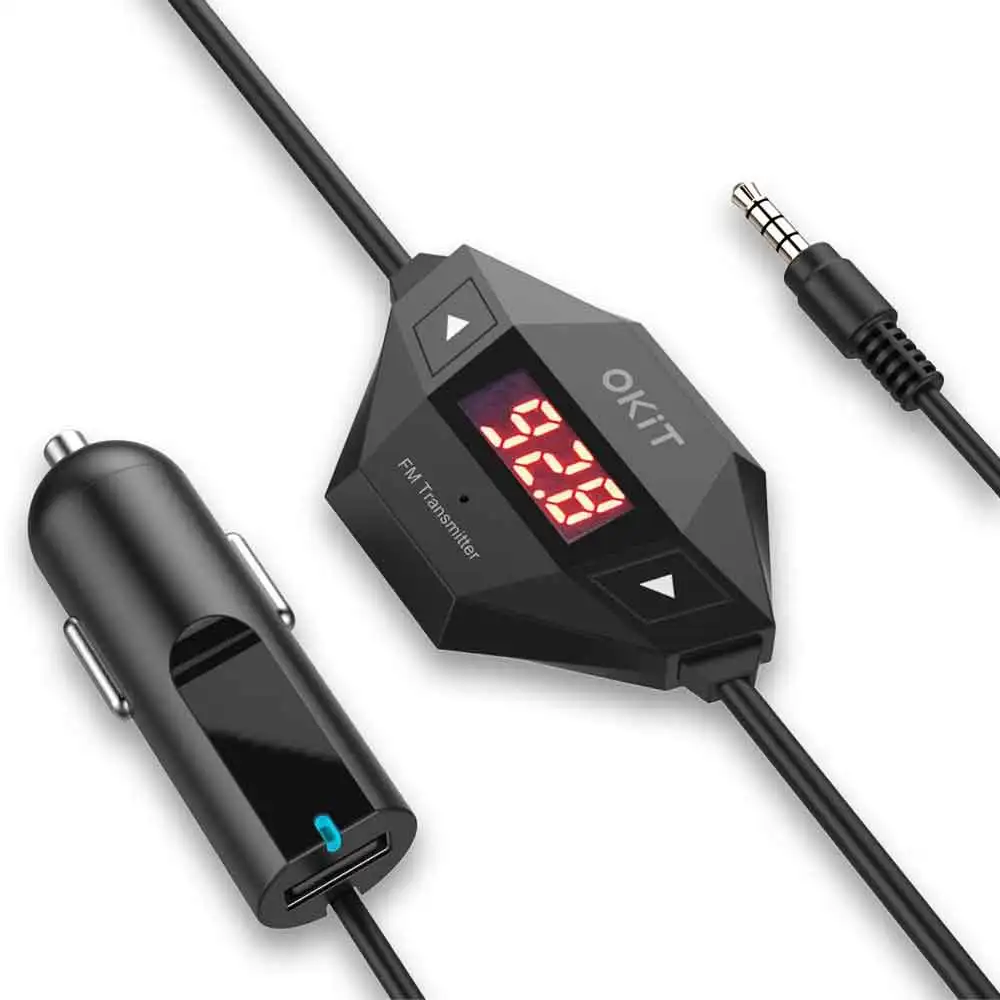 

FM Transmitter AUX 3.5mm Jack all phones Car Stereo Autoradio Music Receiver MP3 Player 2.1A USB Smart Charger Car Accessories