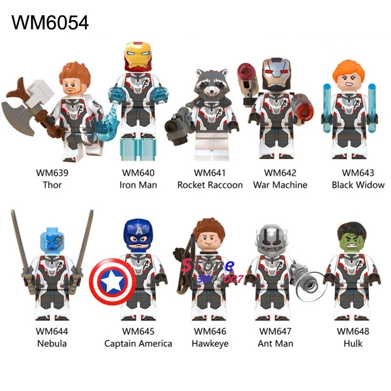 10 компл. Marvel Comics Series 4 Endgame Мстители Железный человек Тор Капитан Америка Древняя модель Валькирия детские игрушки - Цвет: 10Set-WM639-648