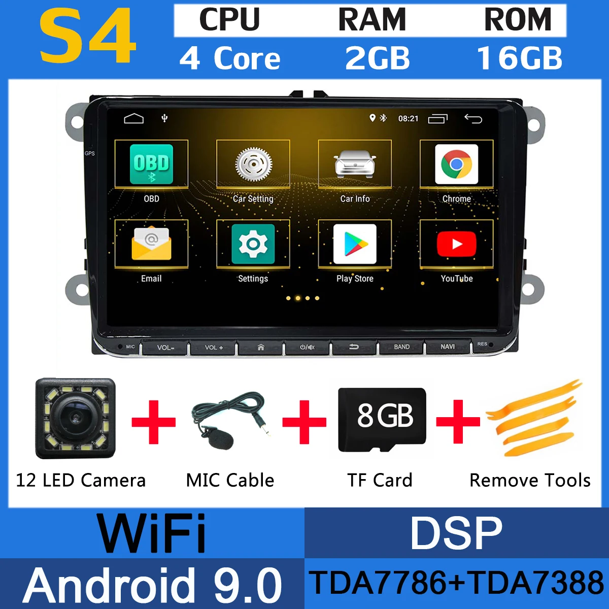 MTK " PX6 4G+ 64G Android 9,0 автомобильный мультимедиа для VW Volkswagen Tiguan Touran Caddy Amarok Golf Bora gps навигация DSP Авто CarPlay - Color: MTK