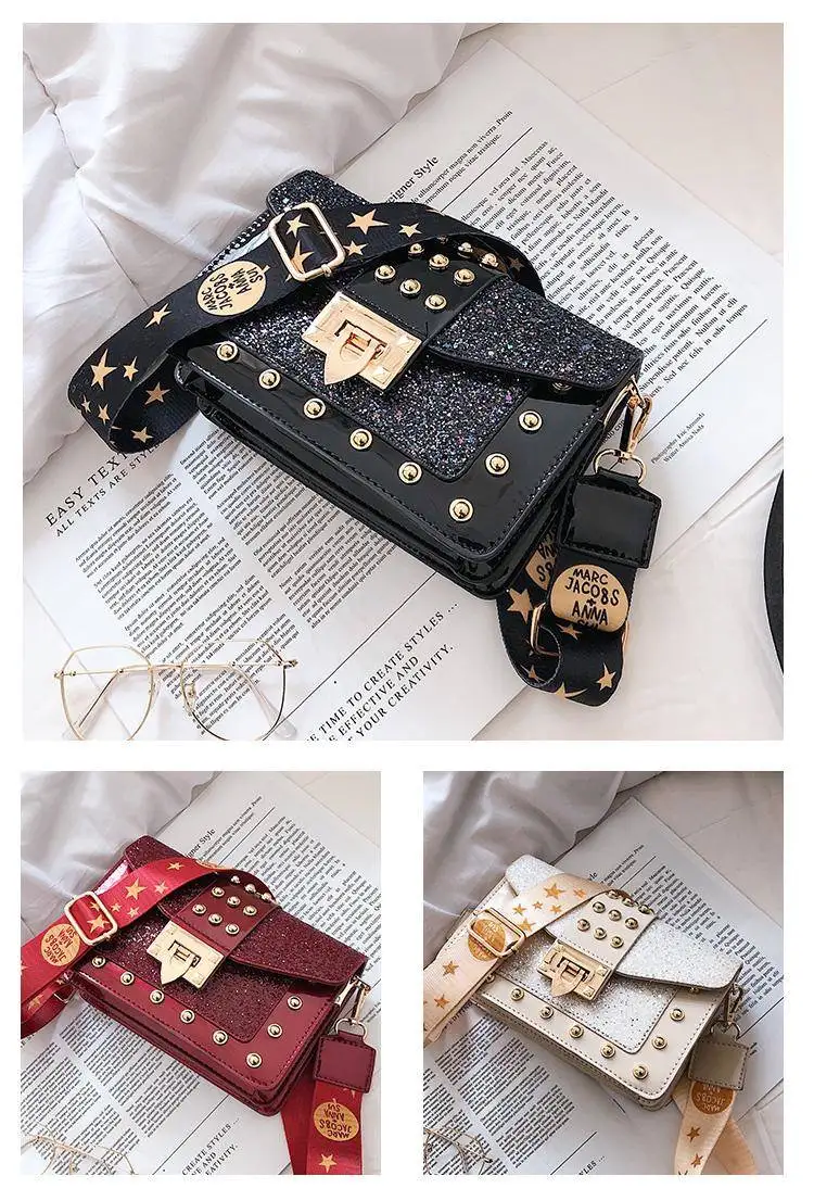 rivet bag bags women's handbags purses women shoulder crossbody bag pu leather  (20)