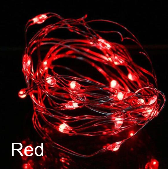 red 50/100/200 светодиодный уличный светильник на солнечной энергии гирлянды Медный провод Водонепроницаемый светодиодный s Фея праздник для рождественской вечеринки гирлянды солнечное садовое освещение - Испускаемый цвет: red