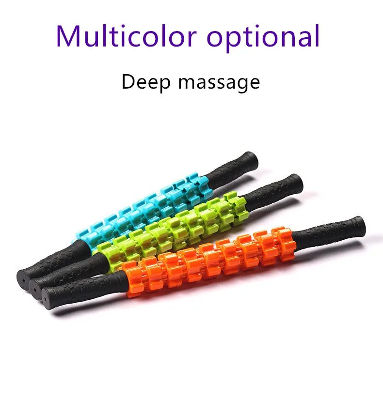 

Stick Body Massage Roller 9 Spiky Yoga Massage Roller Body Stick Point Stick Pilates Muscle Physical Therapy Relieve Fitness