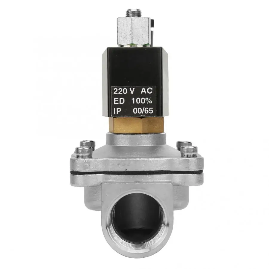 2S250-25 G1inch нормально открытый Электрический электромагнитный клапан из нержавеющей стали для воды воздуха