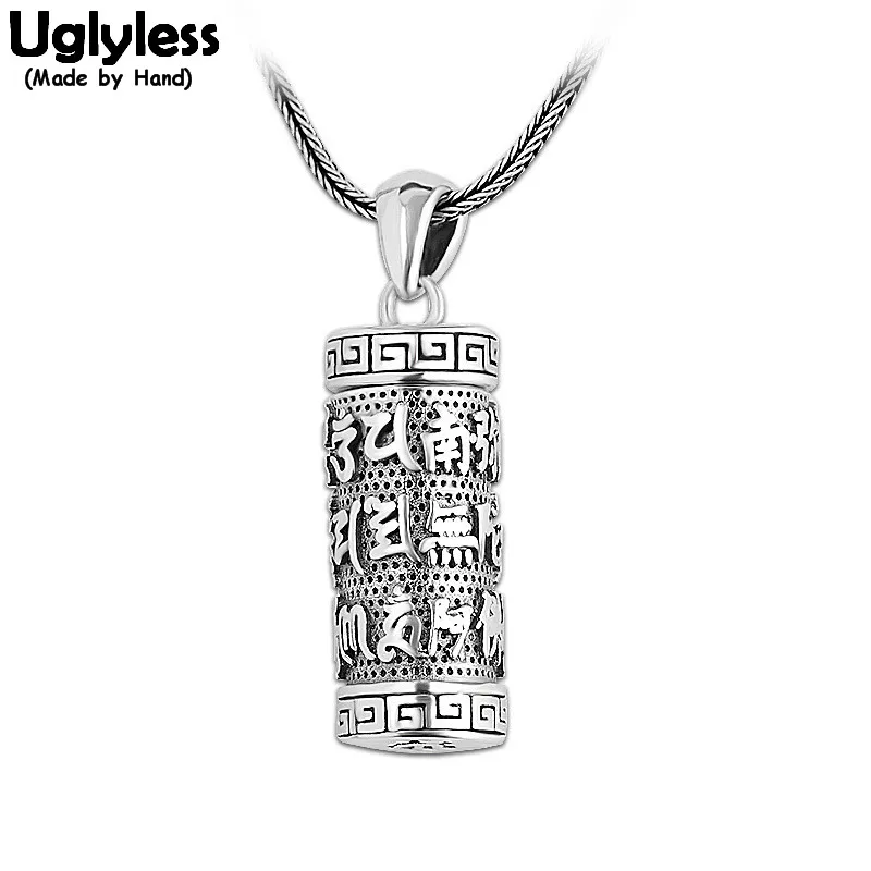 Буддистские открытые подвески для мужчин тайское серебро винтажные шестисловые