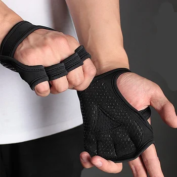 

Gym Fitness Gloves Hand Palm Protector Bodybuilding Workout Power Weight Lifting Training Gloves Dumbbell Grips Pad Band