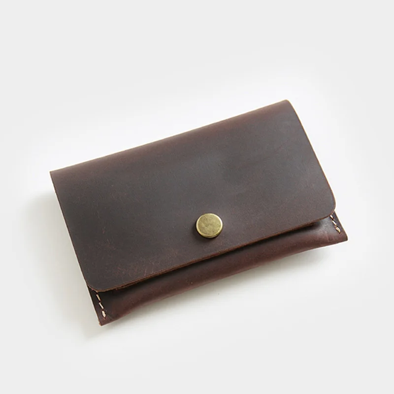 Винтажный кошелек для кредитных карт ручной работы мужской бумажник из