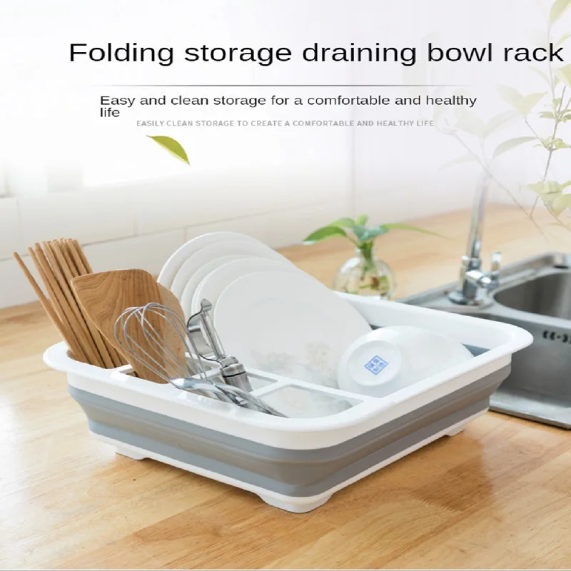 Camper Car Foldable Dish Rack Tableware Portable Bowl TPR Sink Design For RV Caravan Boats | Автомобили и мотоциклы