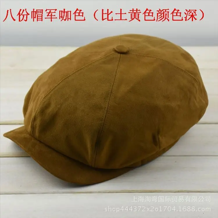 Male Plus Size Ivy Hat Big Head Man Spring Summer and Autumn Newsboy Cap Linen Beret Caps Winter Wool Flat Caps 55-59cm 60-61cm - Цвет: 8 army green coffee