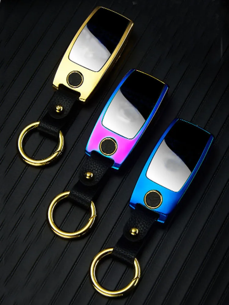 USB Зажигалка освещение светодиодный экран Ключ Пряжка