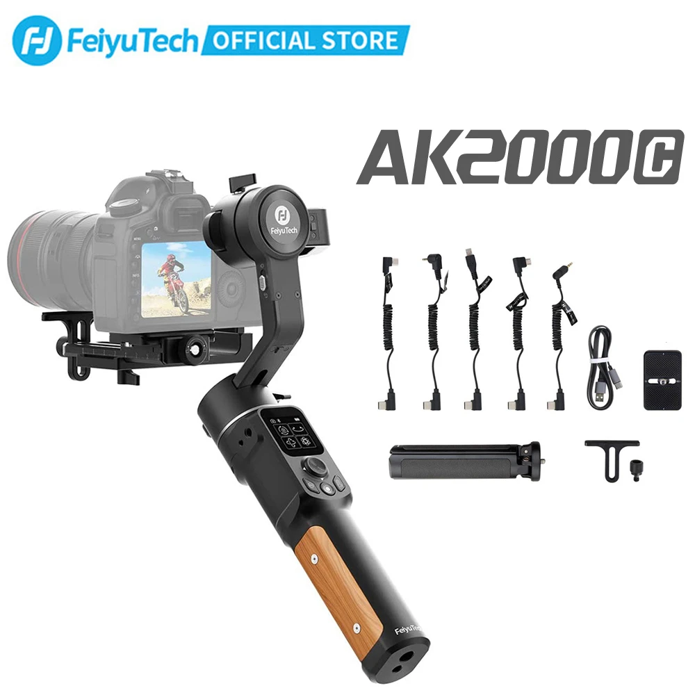 Feiyutech Official Ak2000c 3axis Dslr Camera Gimbal Stabilizer Foldable Release For Sony