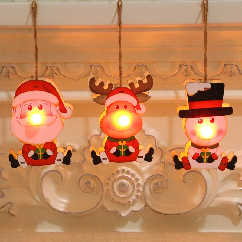 Рождественская светящаяся подвесная Елочная игрушка Санта-Клауса, украшение, Очаровательная Рождественская Домашняя вечеринка, украшение, подарок, украшения на Рождество