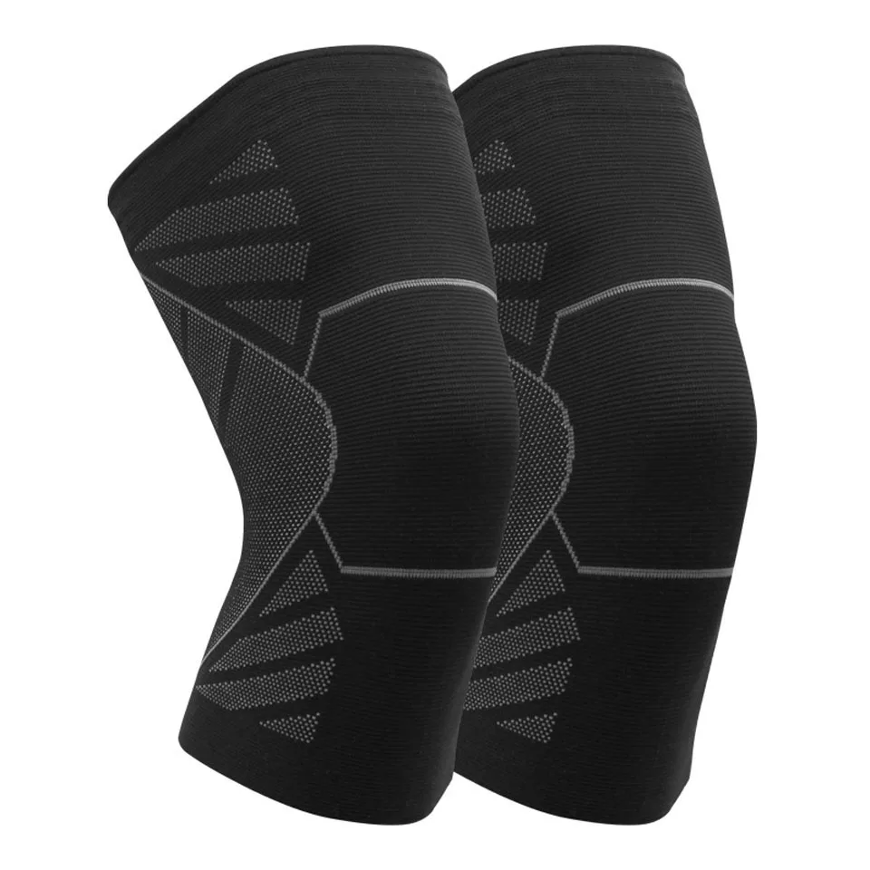 7710-Black 1 пара эластичные наколенники нейлон спортивные фитнес защитные наколенники шестерни коленный фиксатор поддержка бега Баскетбол волейбол - Цвет: 7710-Black