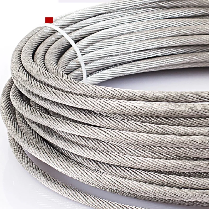 304 Stainless Steel Wire Rope Cable Clothes Cable Line Wire Rope Lifting Cable 