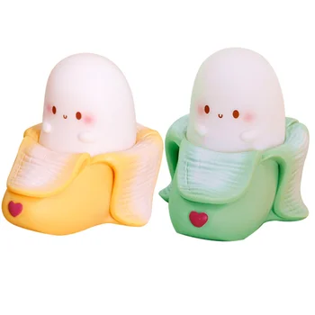 

2pcs Creative Banana Design Night Lamp Adorable Lamp Desktop Lamp Adorable Decorative Ornaments for Gift Kids Home (Mixed Style)