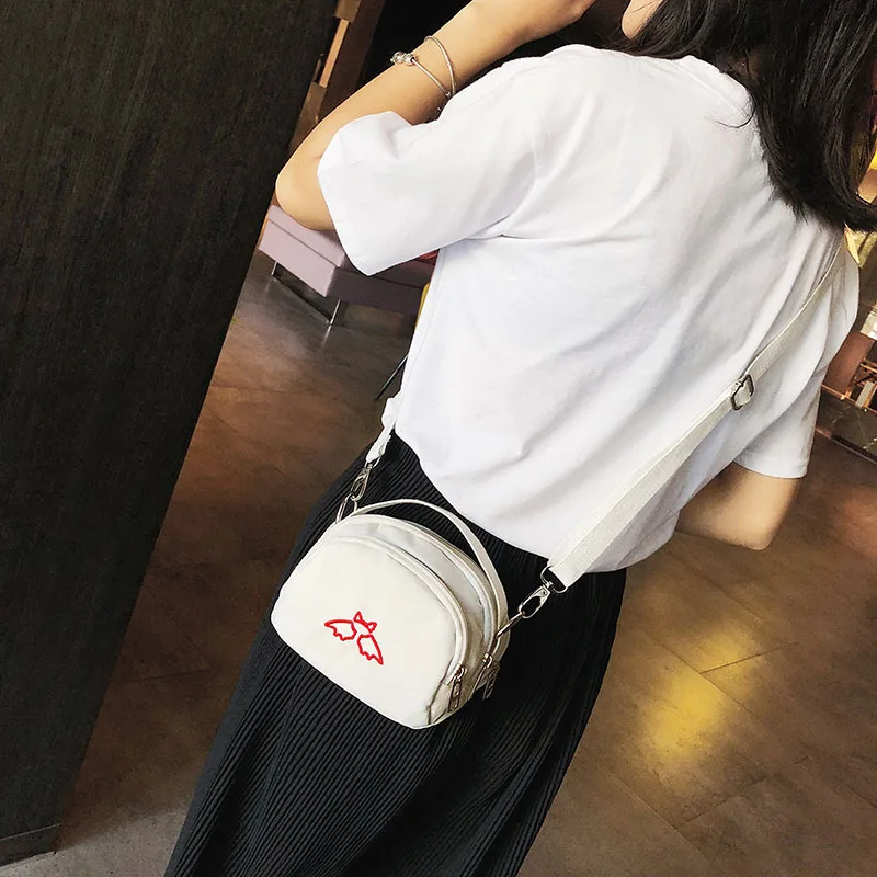 

Canvas Bag Women's 2019 New Style Korean-style Fashion INS Dark Bat Shoulder Versatile Fashion Disco Dancing Bag