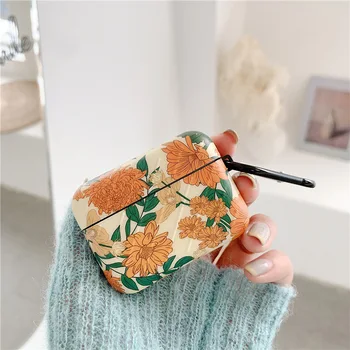 

For Airpods 1/2 Case,Retro Yellow Flower Case For Airpods Case,Soft Protective Earphone Case For Airpods Pro Case FOr Kids