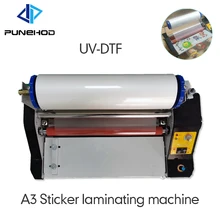 

Punehod A3 Sticker Laminating Machine UV-DTF Film Automatic Cover A film to B film Fit For Mugs Printing Logo Pritning And So On