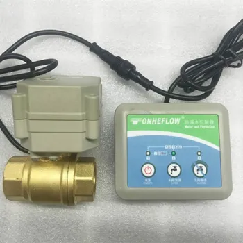 

1/4''-1'' DN8-DN25 2-Way Battery Drived Electric Water Leak Alarm Brass Valve With Detector Sensor Automatically Shut Off Valve