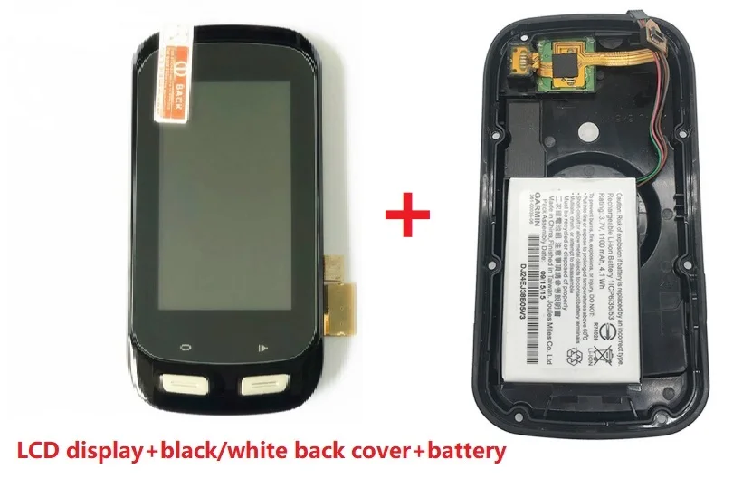 LCD - Black- battery Yqwsyxl велосипедный измеритель скорости для GARMIN EDGE 1000 велосипедный Секундомер ЖК-дисплей экран с задней крышкой Замена - Цвет: LCD - Black- battery