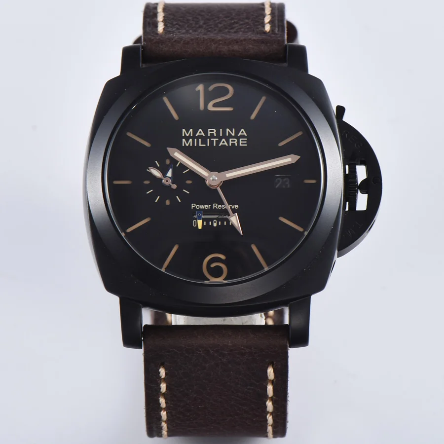 

Men's power reserve multi-function luminous small seconds calendar automatic mechanical watch swimming waterproof 44MM NH10