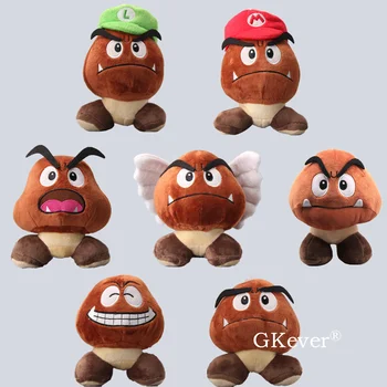 

Mario Series Goomba Poisonous Mushrooms plush doll toys cute Goomba with Mario Luigi Hat Mushroom plush toys Children Gift