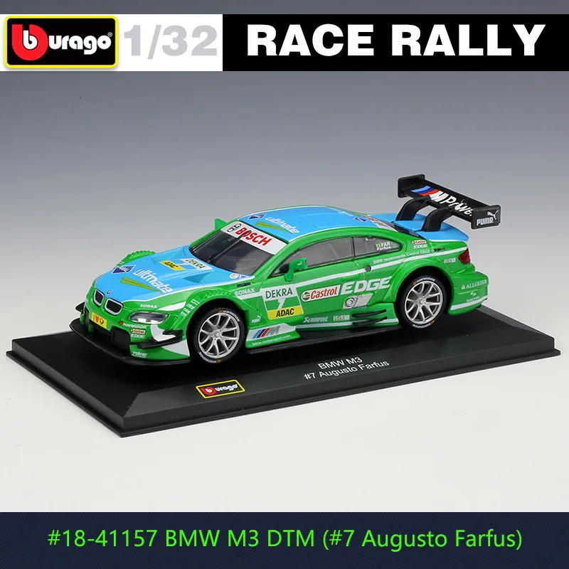 1:32 Bburago Benz AMG Audi DTM Citroen DS WRC ралли гоночный литой модельный автомобиль - Цвет: BMW M3 DTM No7