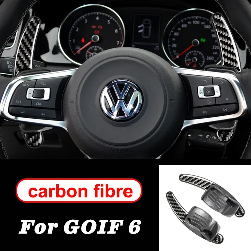 Shift pad Для volkswagen golf 6 gti R MK6 аксессуары LHD RHD автомобильный Стайлинг углеродное волокно рулевое колесо Шестерня двери панели внутренние наклейки - Название цвета: Shift pad
