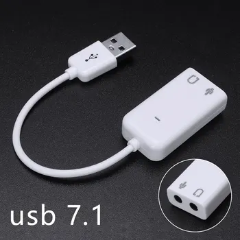 External USB Sound Card USB to 3.5mm Jack USB Audio Adapter Earphone Micphone for Macbook Computer Laptop PC 1