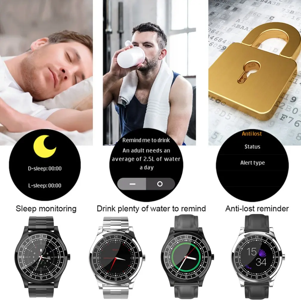 Новейшие DT19 Bluetooth Смарт часы мужские металлические наручные часы циферблат вызов пульса кровяное давление спорт фитнес трекер SmartWatch
