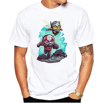 

LUSLOS Marvel T Shirt Men Tshirt Ant-Man and the Wasp Print Male T-shirt Casual Loose Tshirts Homme Superhero Cool Men Clothes