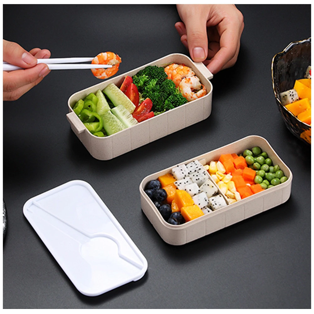 Японский контейнер для завтрака Bento для школы дети офис Ланчбокс контейнеры для хранения пищевые контейнеры Microwavable пшеничной соломы BPA бесплатно