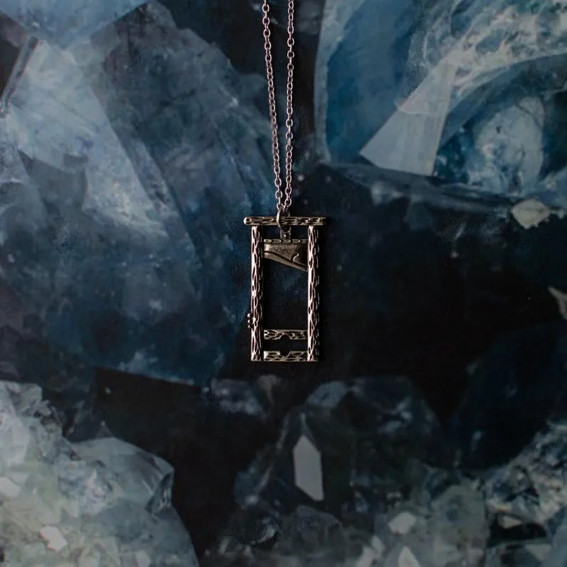 Men Guillotine Necklace Vintage Jewelry French Revolution Creepy Halloween Art Pendant Gifts | Украшения и аксессуары