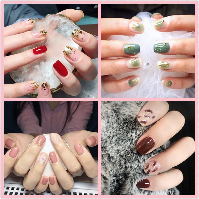 

14tips/sheet Beauty Nail Art Stickers Full Cover Sticker Wraps Decorations DIY Manicure Slider Nail Vinyls Adhesive Nails Decals