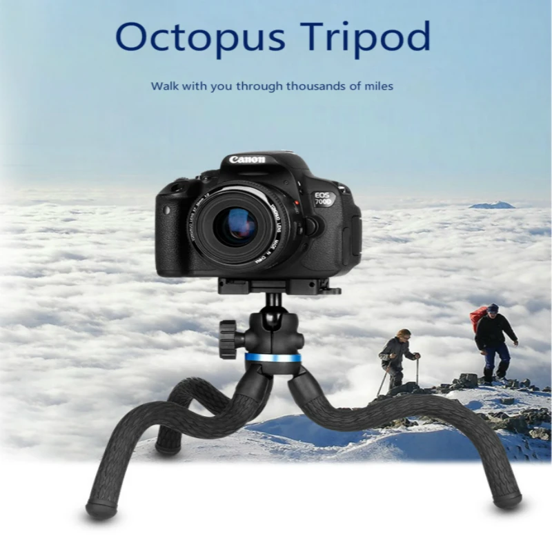 Штатив Octopus для SLR камеры мобильного телефона Мини Портативный Автоспуск переносной стол штатив для Vlog Live вещания путешествия