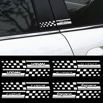 

2pcs Car B Pillar Sticker Superb Auto Side Decor For Renault Duster Megane Scenic Logan Laguna Dacia Zoe Koleos Fluence Decal