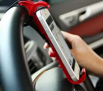 

200pcs Universal Car Steering Wheel Cell Mobile Phone Holder Bracket Stands for iPhone Samsung Smartphone