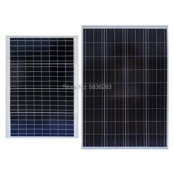 

50W/60W/100W/120W Solar Panel Monocrystalline Silicon Power Generation Panel Battery Outdoor Charging Controller Charger