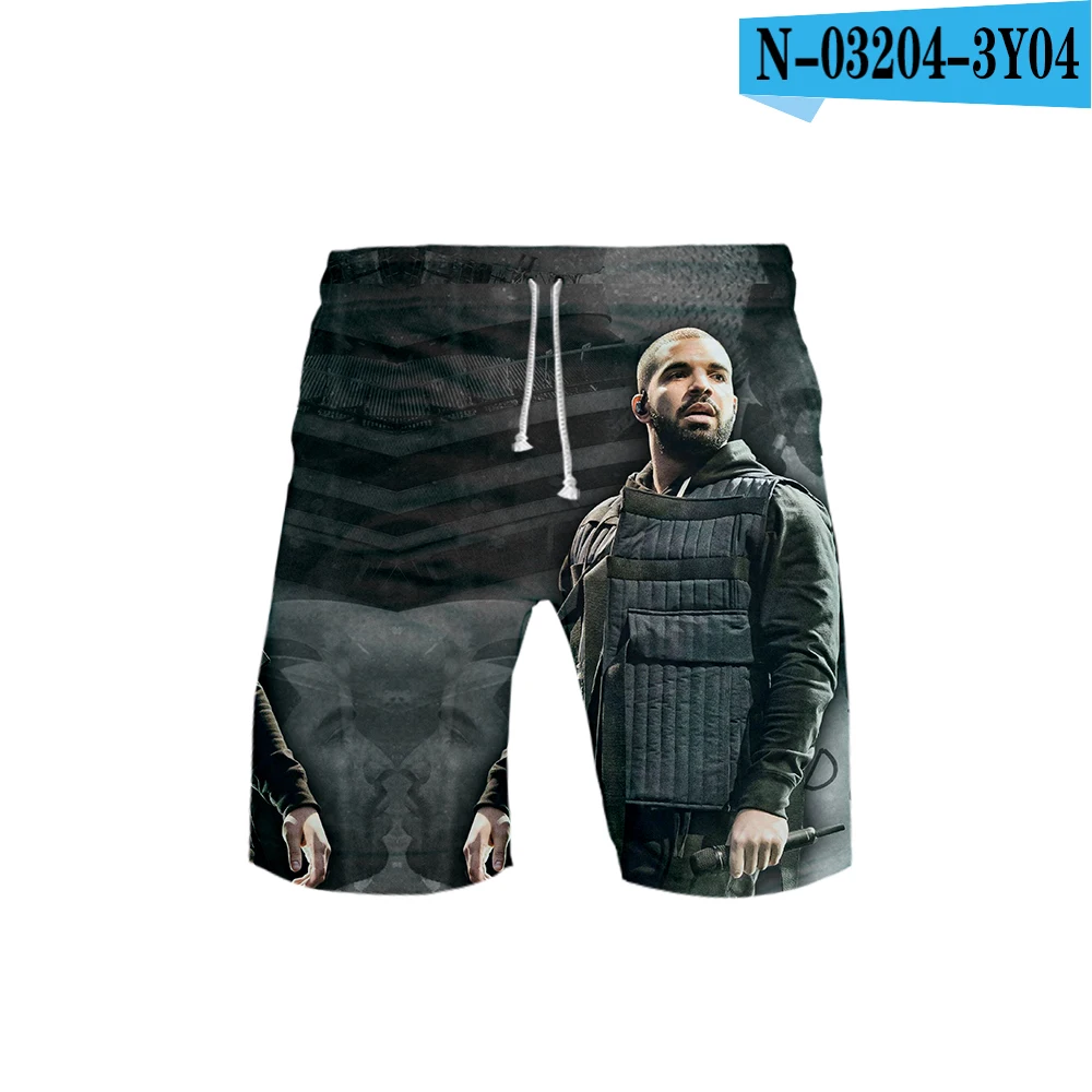 D Мужские 3D шорты DRAKE, 3D шорты для доски, летние новые быстросохнущие мужские шорты в стиле хип-хоп, пляжная одежда - Цвет: D