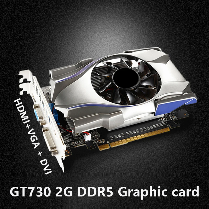 Новая видеокарта GT730 2G 700 бит GDDR5 gtx графика vga игровая GTX650 GPU МГц мощнее чем HD6570 для