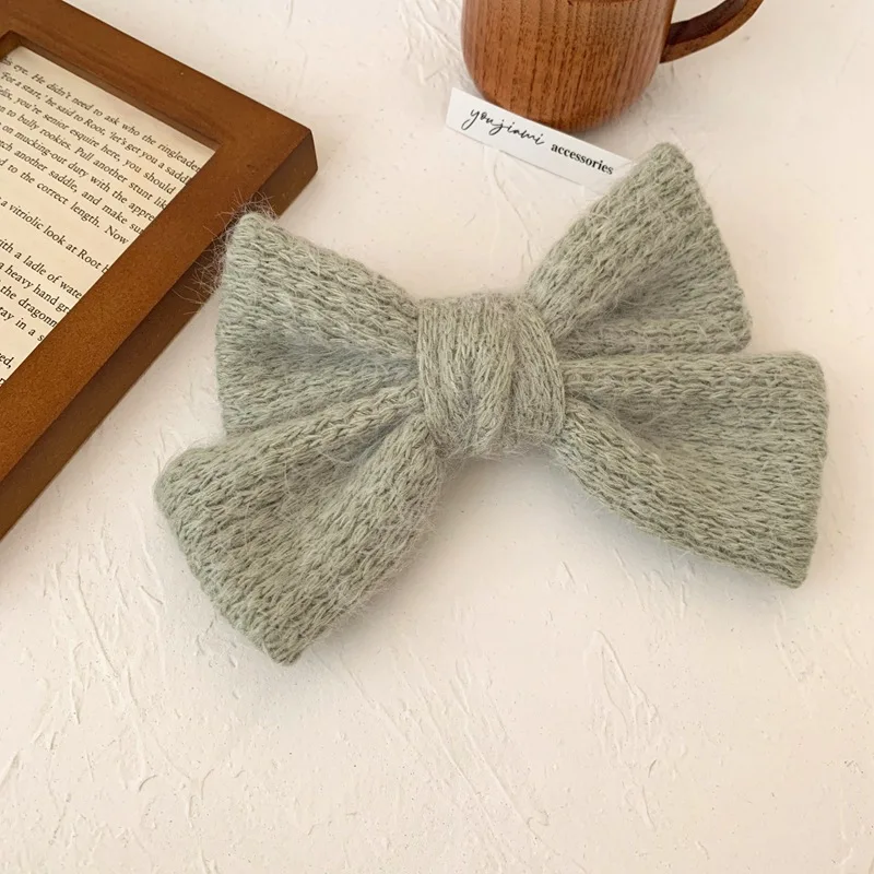 

2020 Hair Accessories For Girls Fur Wool Bow-knot Solid Color Hair Clips Barrette Christmas Women's Funky DIY Hair Clip Headwear