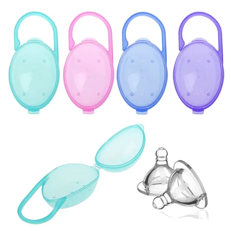 

1PCS Baby Solid Pacifier Box Soother Container Holder Pacifier Box Travel Storage Case Safe Holder Pacifier PP Plastic Box