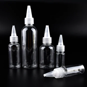 

10pcs 10ml/20ml/30ml/50ml/100ml Plastic PET Empty Dropper Bottles E Liquid Eye Juice Clear Disinfectant Ink Refillable Bottle