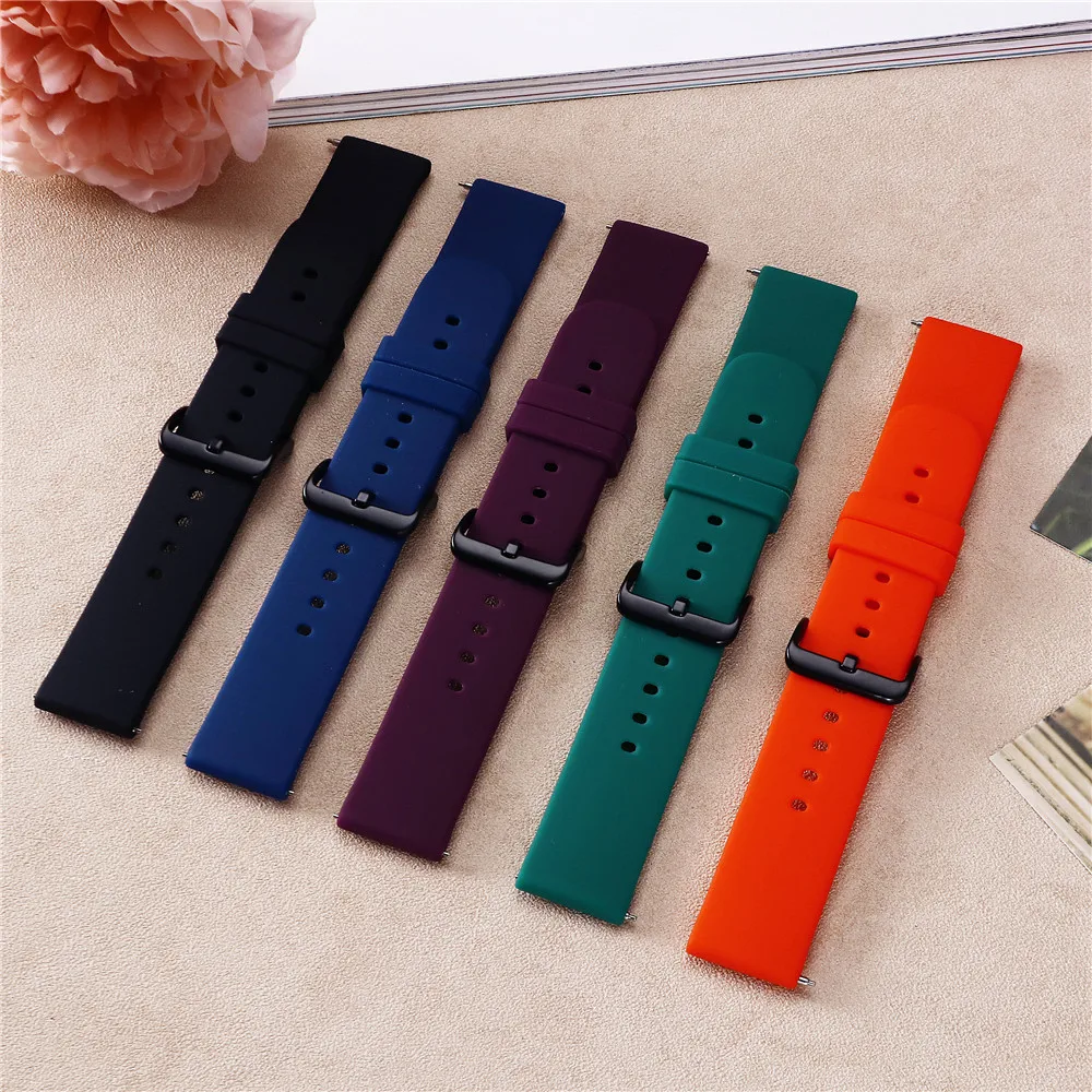 For Huami Amazfit Bip U Pro Watch Band Straps For Amazfit Bip S/GTS 3 2 2e/GTS2 Mini Silicone Wrist Strap 20mm Bracelet Correa